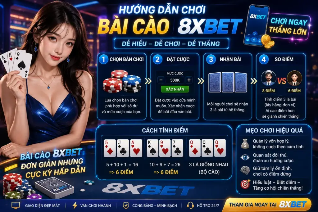 Hướng dẫn chơi bài cào 8XBET cho người mới